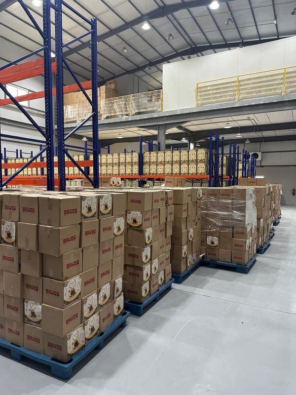Order picking in progress on the ground level